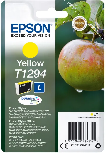 Epson T1294 C13T12944012 Sárga tintapatron, 545 oldal