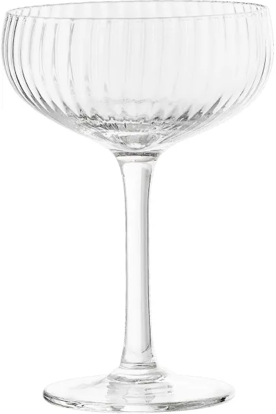 Astrid, pezsgős pohár, átlátszó, üveg