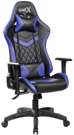 GameX GameX Lopez műbőr fekete/kék 70x65x134cm