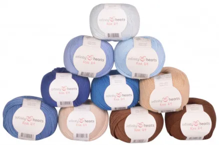 Infinity Hearts Rose 8/4 Fonalkészlet 16 Barna és Kék árnyalat - 10 db - Fonalkészlet 16 Barna és Kék árnyalat