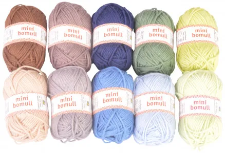 Järbo Minibomull Fonalkészlet 04 Az erdő színei 10g - 10 db - Järbo Minibomull Fonalkészlet 04 Az erdő színei