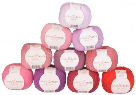 Infinity Hearts Rose 8/4 Fonalkészlet 22 Rózsaszín és Piros árnyalatok - 10 db - Rózsaszín és Piros árnyalatok