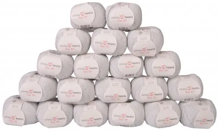 Infinity Hearts Rose 8/4 Fonalcsomag Egyszínű 232 Világosszürke - 20 db - Infinity Hearts Rose 8/4 Fonalcsomag Egyszínű 232 Világosszürke - 20 db