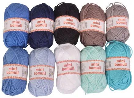 Järbo Minibomull fonalcsomag 09 Kék és Szürke árnyalatok 10g - 10 db - Järbo Minibomull fonalcsomag 09 Kék és Szürke árnyalatok