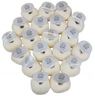 Drops Cotton Merino fonalcsomag Unicolor 01 Natúr - 20 db - Drops Cotton Merino fonalcsomag Unicolor 01 Natúr - 20 db