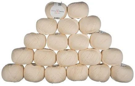 Infinity Hearts Rose 8/4 Fonalcsomag Egyszínű 172 Natúr - 20 db - Infinity Hearts Rose 8/4 Fonalcsomag Egyszínű 172 Natúr - 20 db