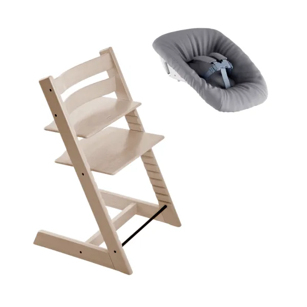 Etetőszék újszülött szettel - whitewash