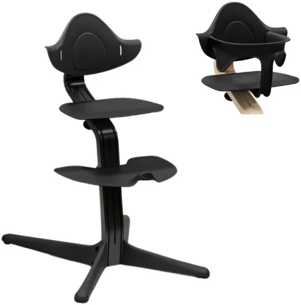 Etetőszék bükk - fekete, babaüléssel