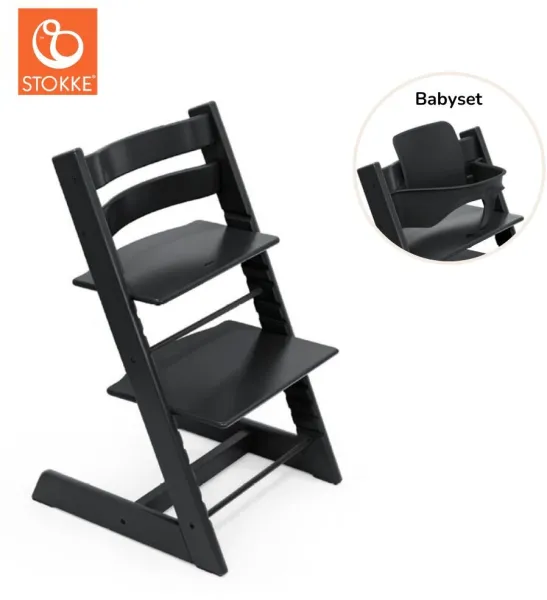 Tripp Trapp Etetőszék babaszettel - Fekete