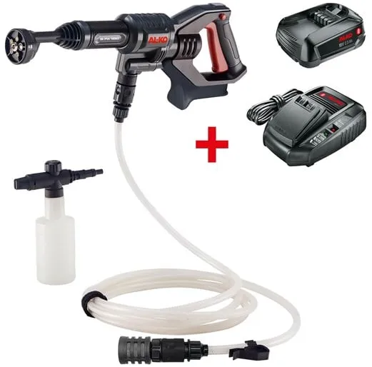 AL-KO Magasnyomású mosó Akkumulátoros mosó PW 1850 18 V akkumulátorral és töltővel