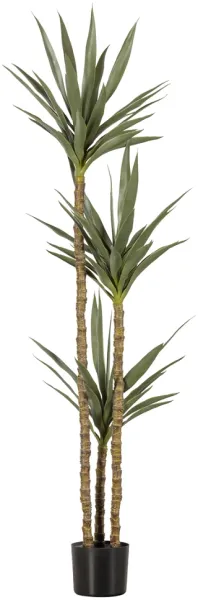 Yucca, Mesterséges növény, zöld, H155x70x70 cm