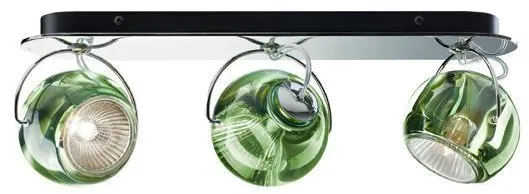 Fabbian Beluga fali/mennyezeti lámpa Tripple zöld