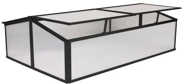Mini üvegház fekete 120x80x37cm