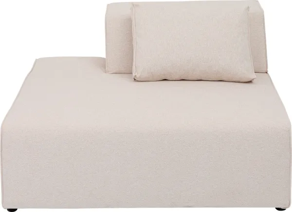 KARE DESIGN Infinity Ottoman Semi Elements Cream Left modul - krémszínű poliészter és polipropilén