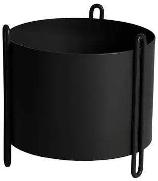 Woud Pidestall Virágcserép Kicsi Fekete