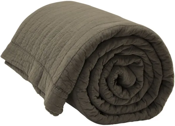 Magnhild, steppelt ágytakaró, kéreg, 280x280 cm