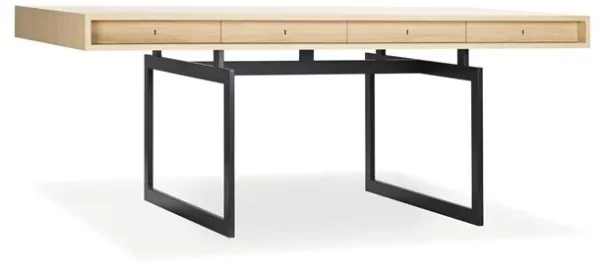 Karakter Office Desk Fehérre pácolt tölgy/Szürke