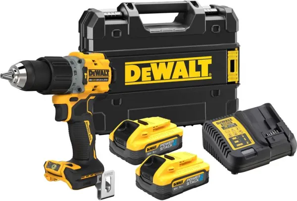 DeWalt 18V XR szénkefe nélküli ütvefúró - 2 x Powerstack 5Ah akkumulátor