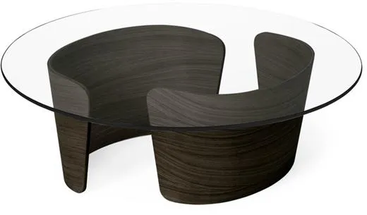 Sibast Furniture No 7 Lounge Dohányzóasztal Ø90 Alacsony Sötét Olajozott Tölgy/Üveg