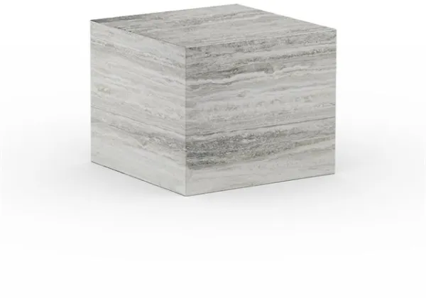 NORR11 Cubism Kisasztal Kicsi Ezüst Travertin