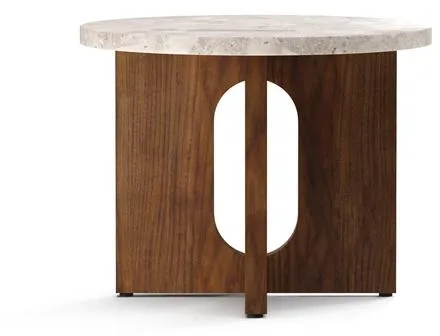 Audo Androgyne Kerek Dohányzóasztal Dió / Kunis Breccia