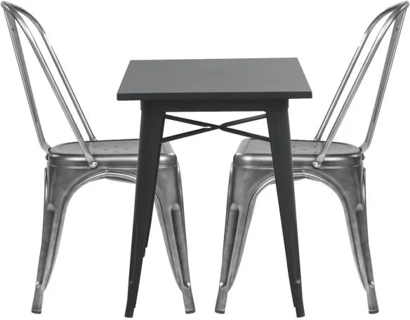 Homeville LaCroix fekete/átlátszó acél