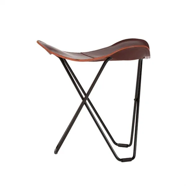 Cuero Pampa Flying Goose Stool - Fekete keret - Csokoládé