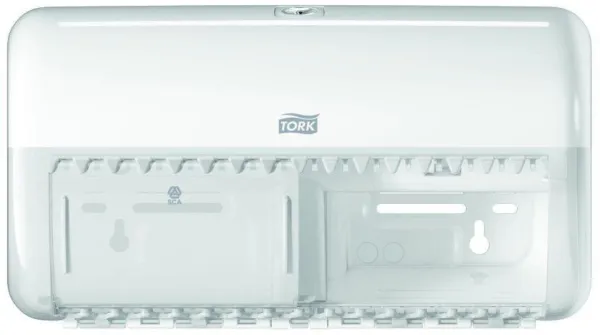 Tork Twin adagoló, WC-papírhoz, 2 tekercs, fehér, T4