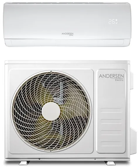 Andersen Electric AE 9000 levegő-levegő hőszivattyú WiFi-vel, 3,4 kW, 5–63 m², fehér