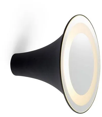 Trizo 21 Sirens Fali Lámpa Fekete + Fehér Matt Üveg + Kis Tükör